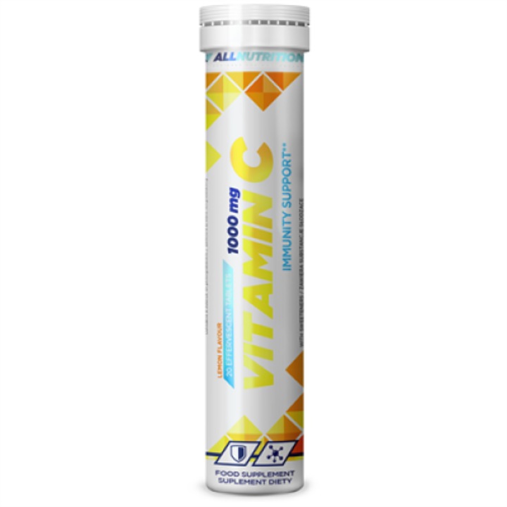 Supliment alimentar, ALLNUTRITION Vitamina C, 1000mg, 20 comprimate efervescente, aroma de lamaie, sistemului imunitar