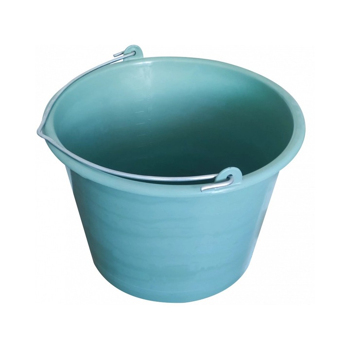 Galeata din plastic cu maner metalic, 12 litri