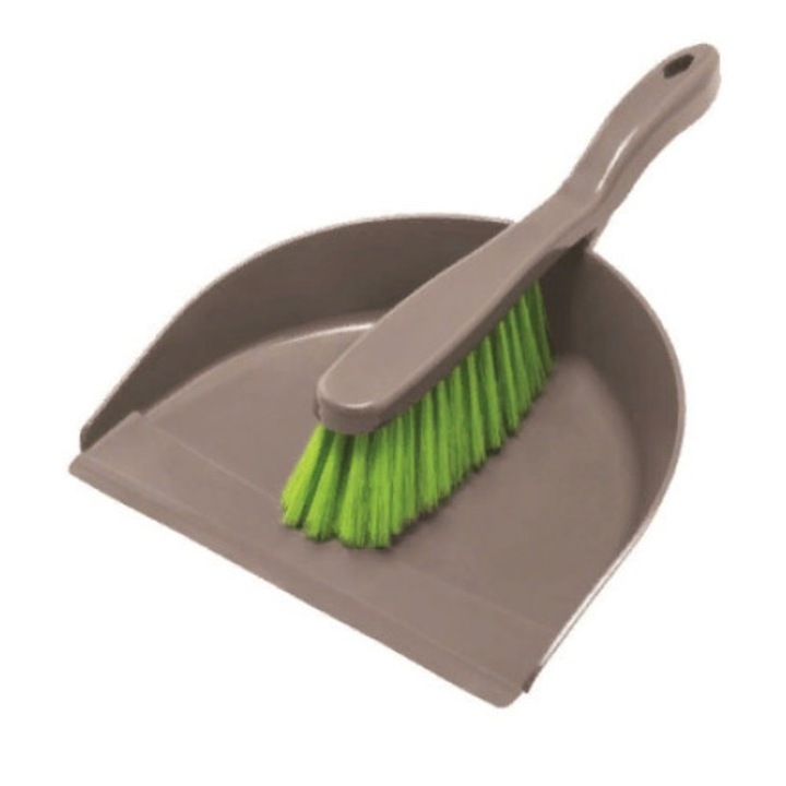 Lopata de gunoi cu perie din material reciclat CORAL - YORK - CLEAN HOUSE