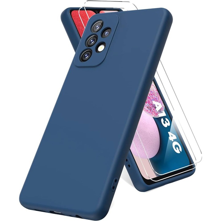 Husa Protectie din Silicon pentru Samsung Galaxy A13 4G, albastru