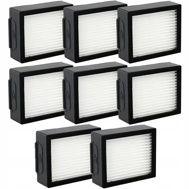 Комплект от 8 x Hepa филтри, съвместими с iRobot Roomba E5, E6, I3, I4, I5, I6, I7+, J7