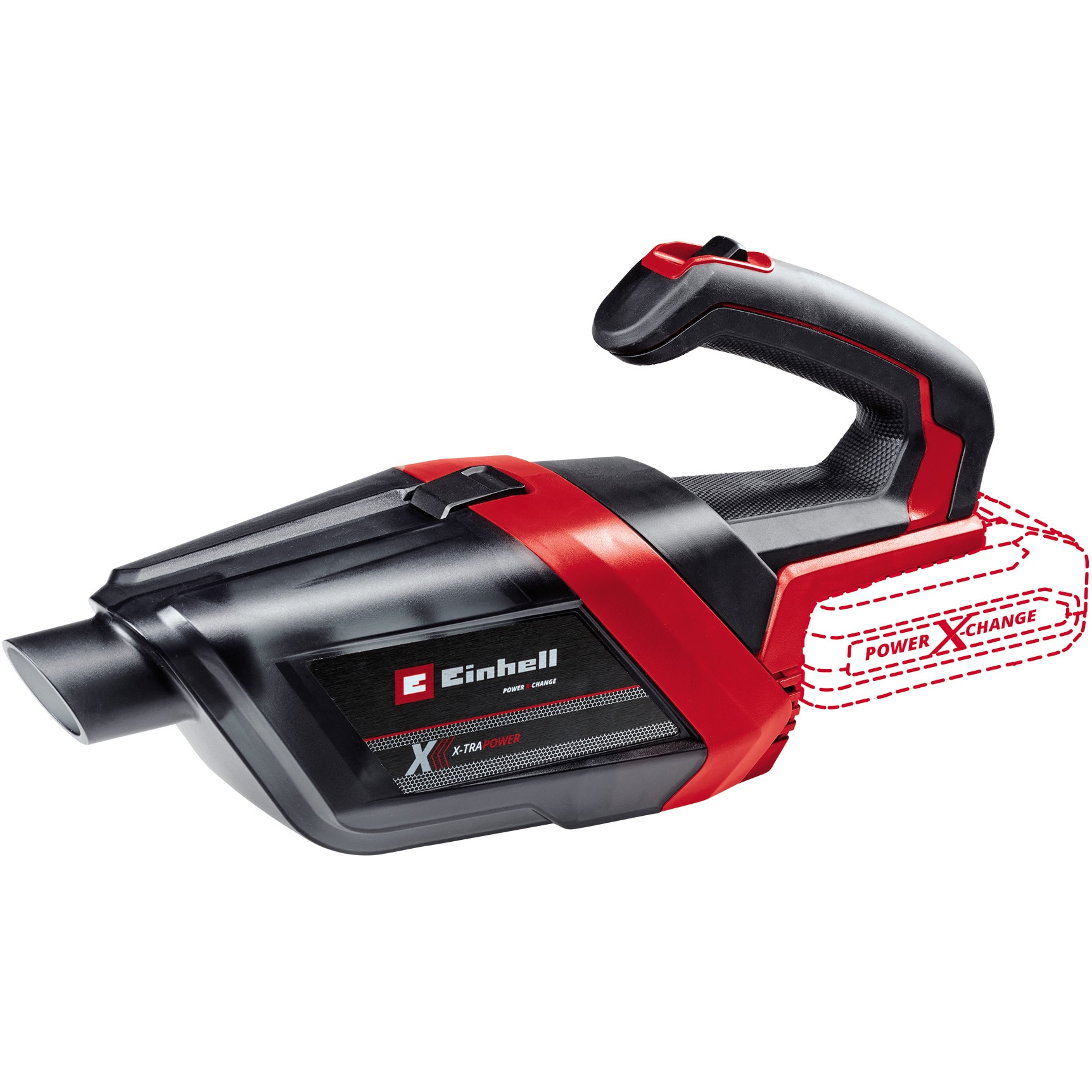 Aspirator de mana pe acumulator Einhell Expert TE-HV 18/06 Li-Solo Power X-Change 18 V, putere de aspirare de 72 mbar, inclusiv duza pentru spatii inguste, duza pentru tapiterie, d
