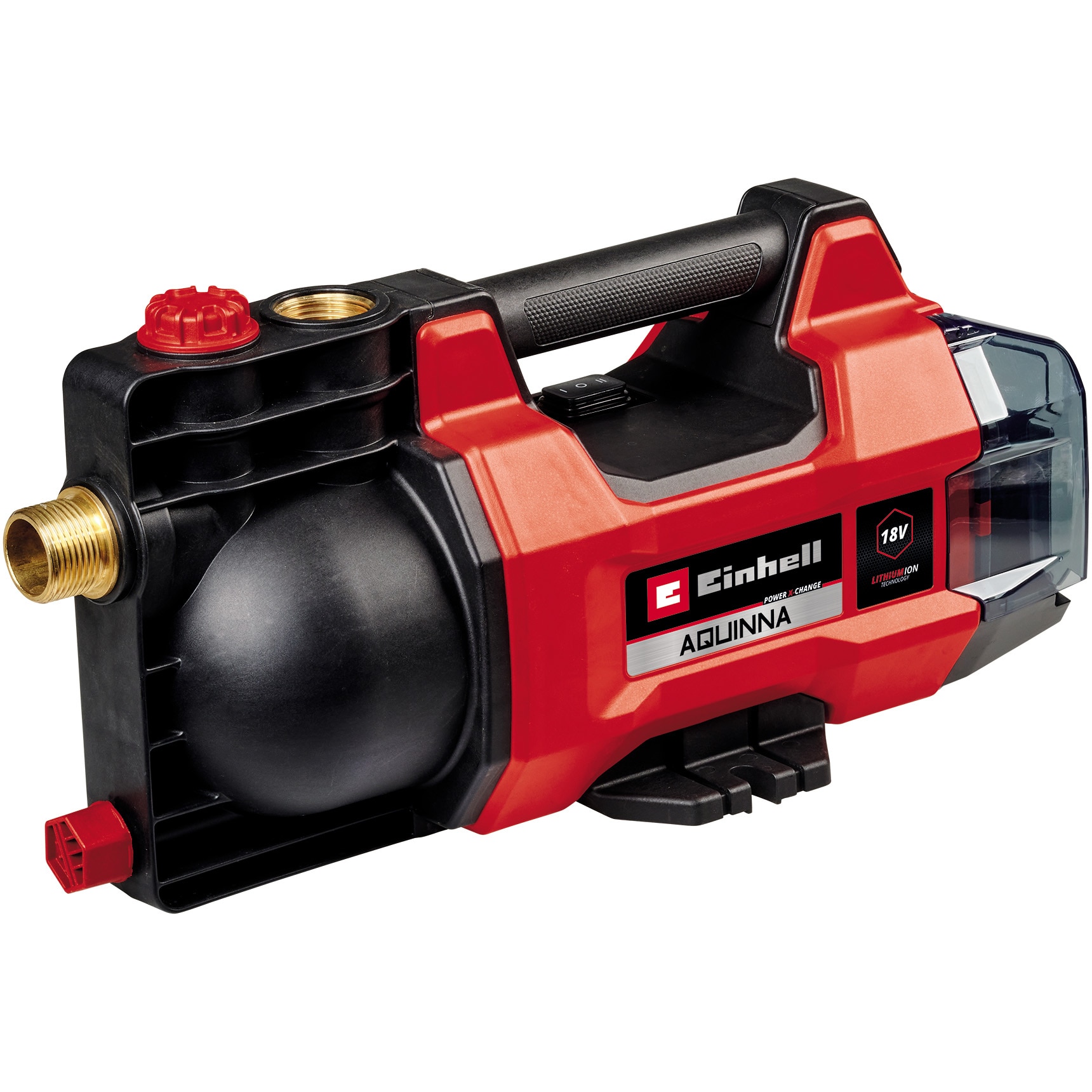 Pompa de gradina pe acumulator Einhell Expert AQUINNA 18/28 Power X-Change 18 V, debit max. 2800 L/h, cap de refulare max. 25 m, mod ECO/ Boost