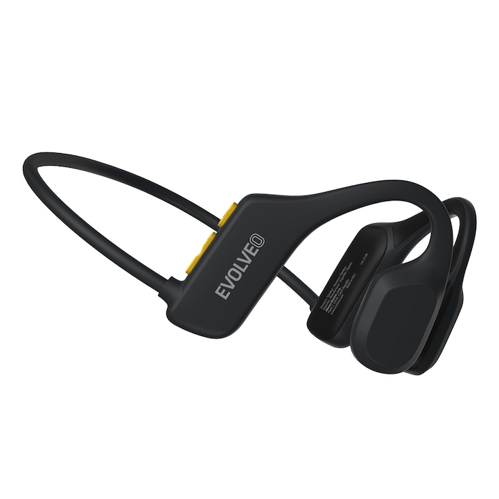 Vezeték nélküli fejhallgató, EVOLVEO BoneSwim Lite MP3 8GB, fekete