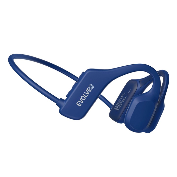 Casti fara fir pentru pometi, EVOLVEO BoneSwim Lite MP3 8GB, albastru