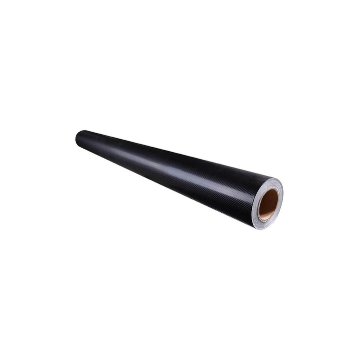 Folie carbon 5D Negru lucios, imitatie negru lacuit, 1.5mx1m