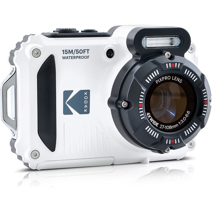 Подводна камера Kodak PixPro WPZ2, 16 MP, Zoom 4X, Full HD, Бяла