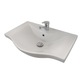 Set mobilier baza si lavoar Badenmob 187, front MDF vopsit, laterale PAL, 55cm, alb