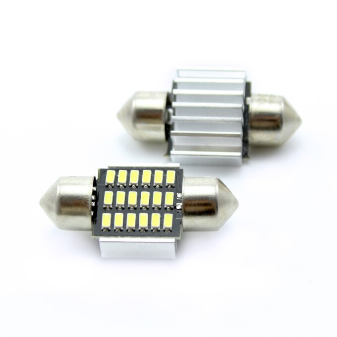 Комплект 2 LED крушки C5W 12V 2W за плафон, рег. номер, 170 лумена, 31 ...
