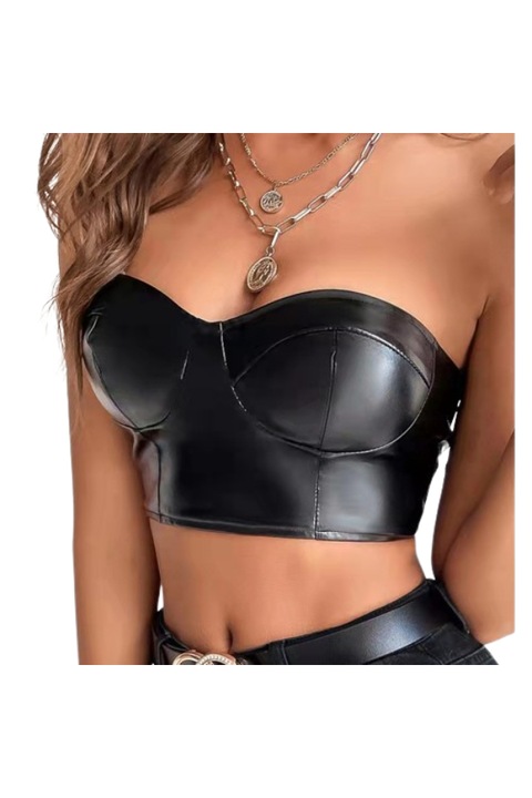 Дамски топ, WildFashion, 2323xx, полиестер, черно, Черен