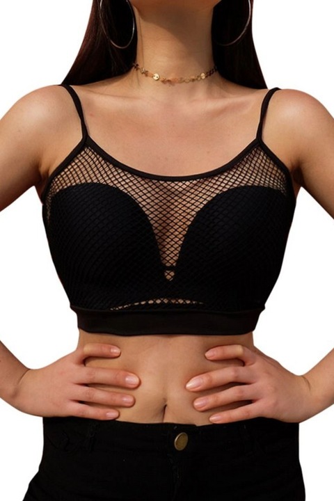 Черен дамски топ WildFashion, Черен