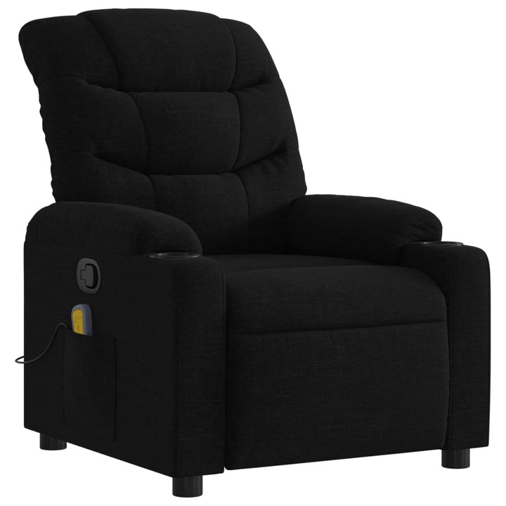 VidaXL fekete szövet dönthető masszázsfotel 374158