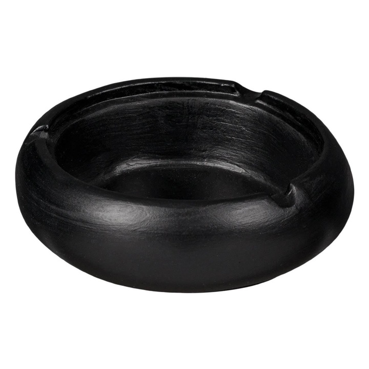 Пепелник Shopiens, циментов, кръгъл, черен, 11,5 см