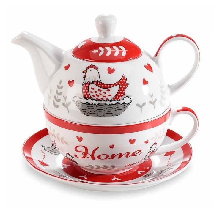 Set 2 ceainice 2 cesti 11x5.5 cm, 250 ml