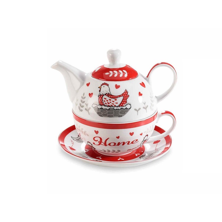 2 db teáskanna és 2 db csésze 11x5,5 cm-es, 250 ml-es készlet