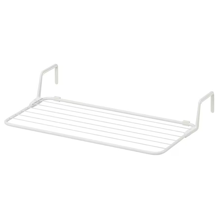 Uscator rufe pentru calorifer / balcon, culoare alb, 77x49cm, structura otel
