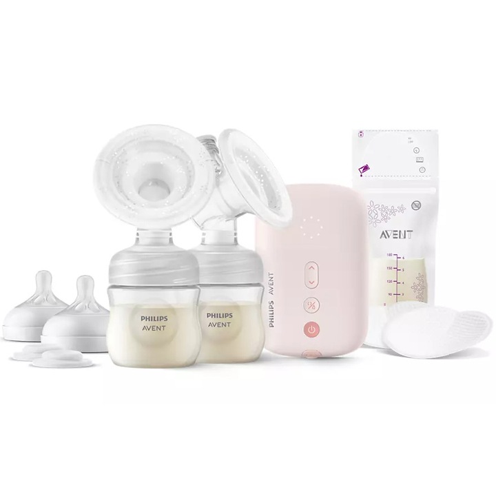 Електрическа помпа за кърма Philips-AVENT SCF397/31, Двойна, 11 аксесоара