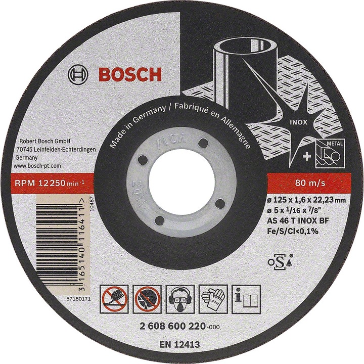 Bosch Rapido Longlife rozsdamentes acél vágókorong 115x22,23x1mm