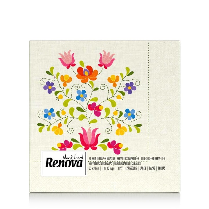 Servetele de masa Renova Floral Embroidery 20 bucati
