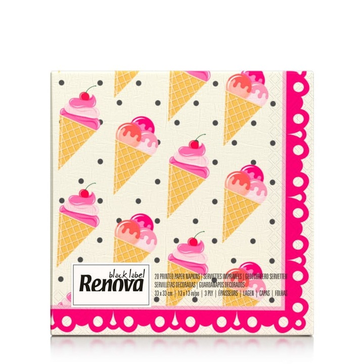 Servetele de masa Renova Ice Cream 20 bucati