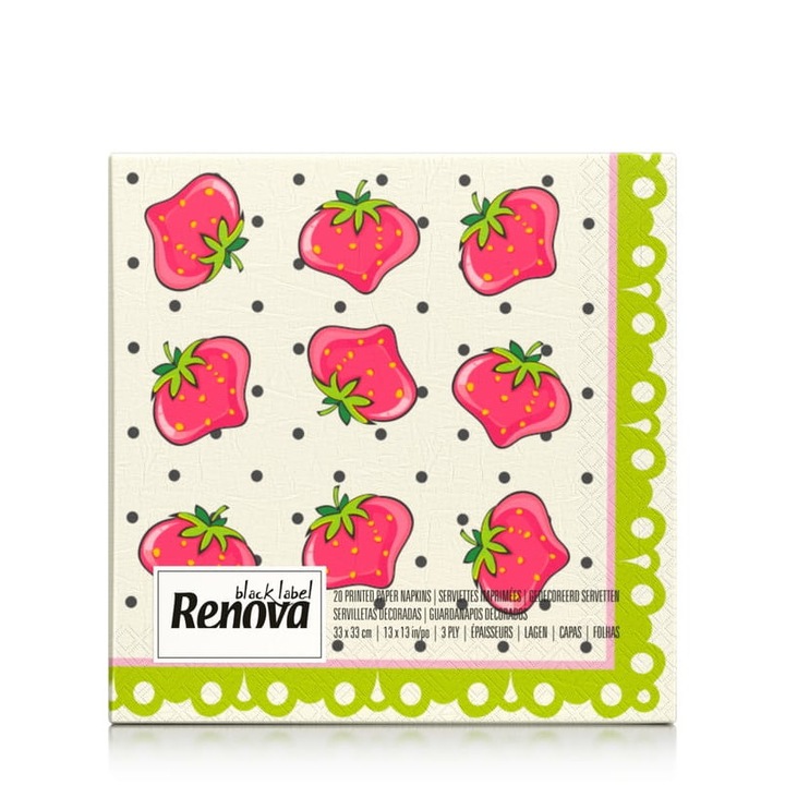Servetele de masa Renova Strawberry 20 bucati