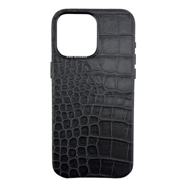 Husa piele, The Bandit Crocodile pentru Iphone 15 Pro Max, Gri