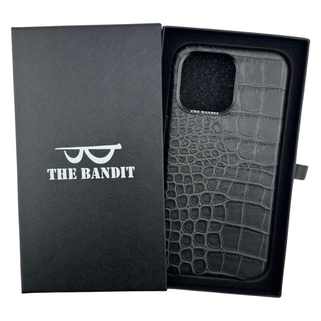 Husa piele, The Bandit Crocodile pentru Iphone 15 Pro Max, Gri