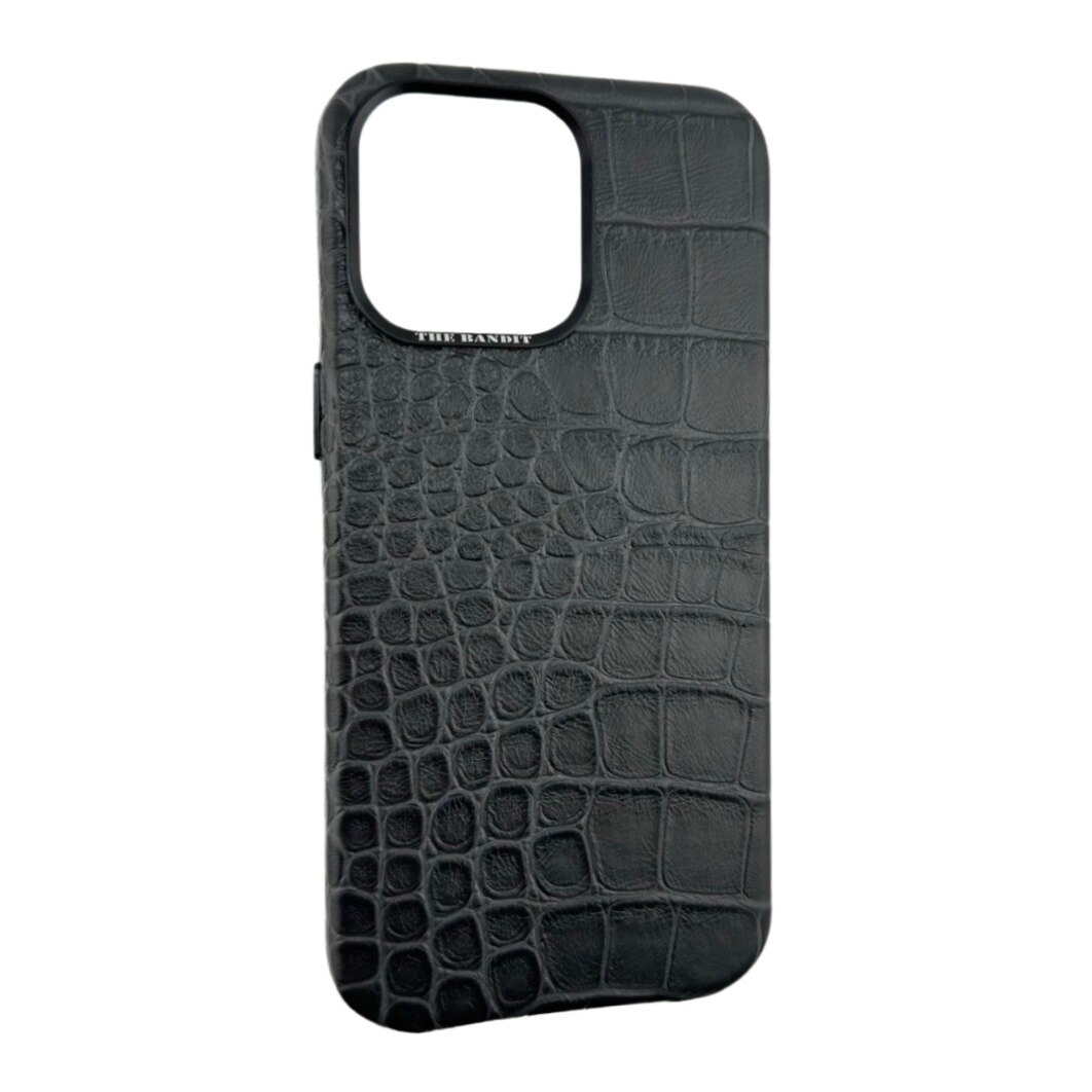 Husa piele, The Bandit Crocodile pentru Iphone 15 Pro Max, Gri