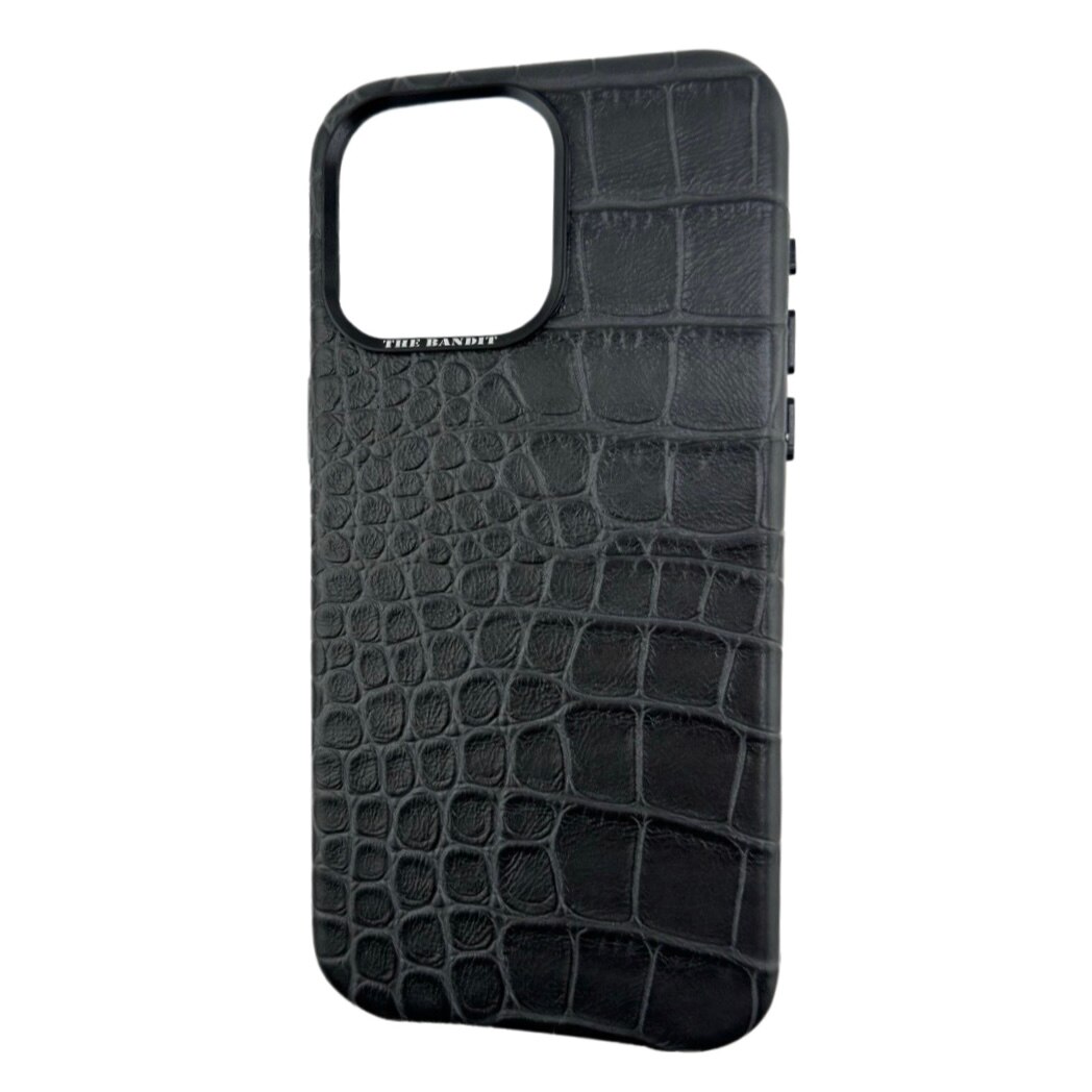 Husa piele, The Bandit Crocodile pentru Iphone 15 Pro Max, Gri