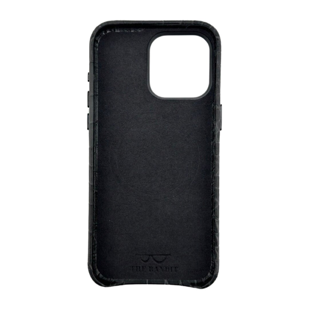Husa piele, The Bandit Crocodile pentru Iphone 15 Pro Max, Gri