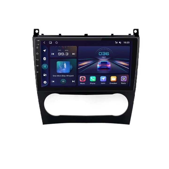 Mp5 Player, за Mercedes Benz C Class, V1, 1GB, 32GB, 2din, USB, 4x60, черен