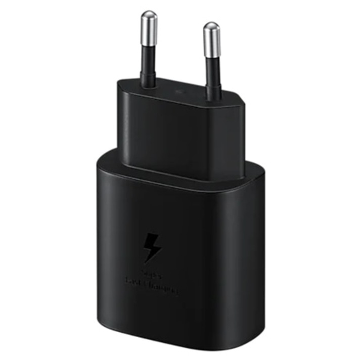 Адаптер мрежово зарядно, Super Fast Charging USB-C 25w Samsung, Iphone, черен