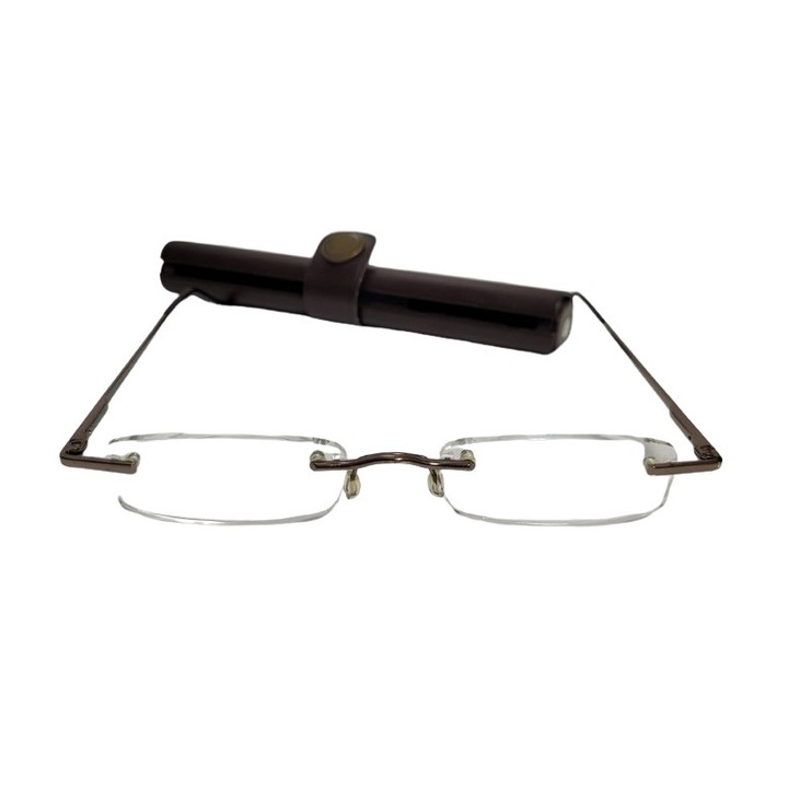 Очила, диоптър +1.5, включен кожен калъф, кафяв, Best
