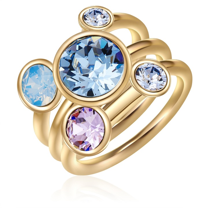 Lulu & Jane, Set de inele placate cu aur de 14K - 3 piese