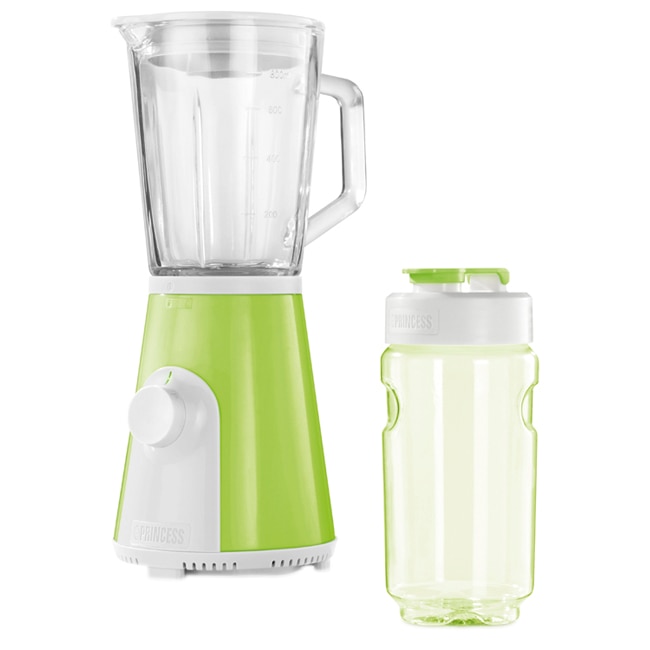 Blender Princess 2Go 217400, 350 W, 0.8 l, 2 viteze + functie Pulse, Verde/Alb