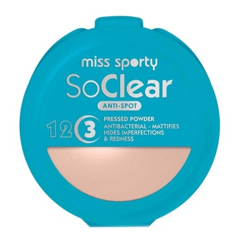 Pudra compacta Miss Sporty So Clear 01, 9.4 g Pudra compacta Miss Sporty So Clear 01, 9.4 g
