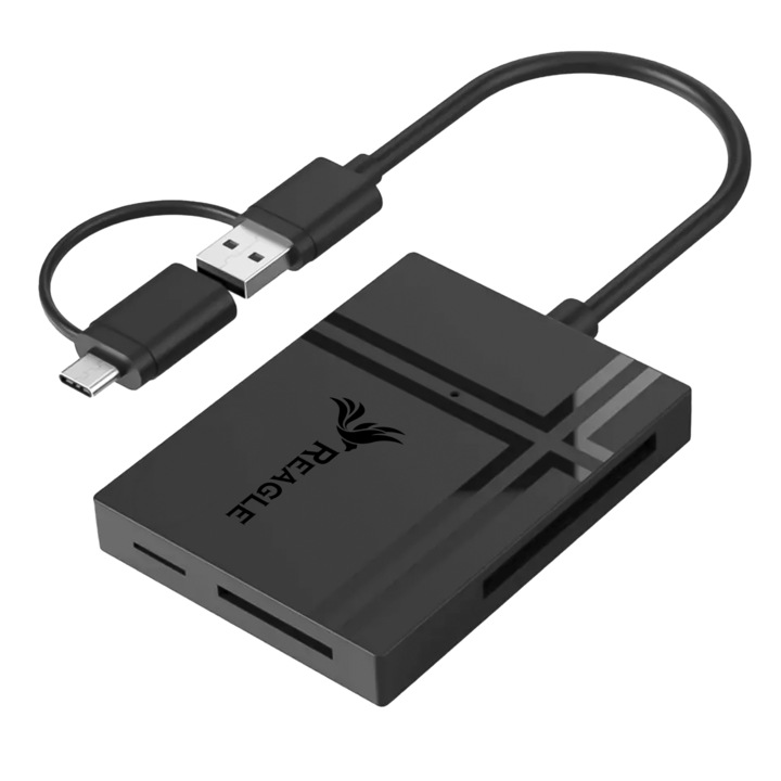 Reagle 5 в 1 Tf SD Ms Cf Xd Microsd четец на карти Usb-C Otg 5 Gb/S адаптер Usb-C Otg 5 Gb/S