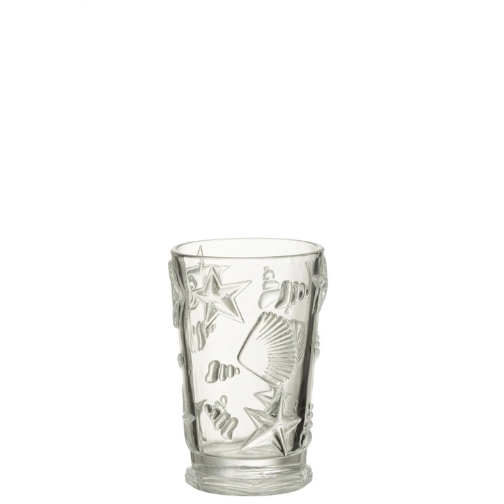 Set 4 pahare apa Beauty Ocean, sticla, 8x8x12.5cm