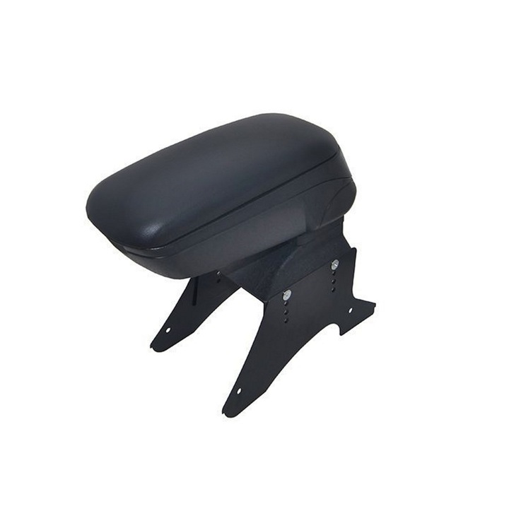 Cotiera Universala Neagra idealSTORE cu Baza Metalica, Dimensiune 67 × 33 x 35 cm, Material Premium, Calitate Superioara, Rezistenta la Socuri, Model Elegant, Piele Ecologica