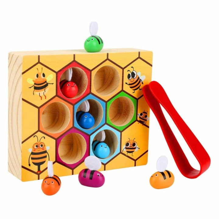 Ügyességi és asszociációs játék, Méhek fa méhsejtben, Kaptár méhekkel
