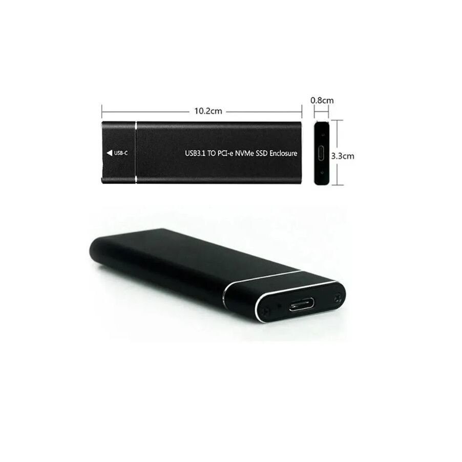 Adaptor SSD M.2 NVME, USB 3.0 3.1, Metalic, Surub SSD inclus