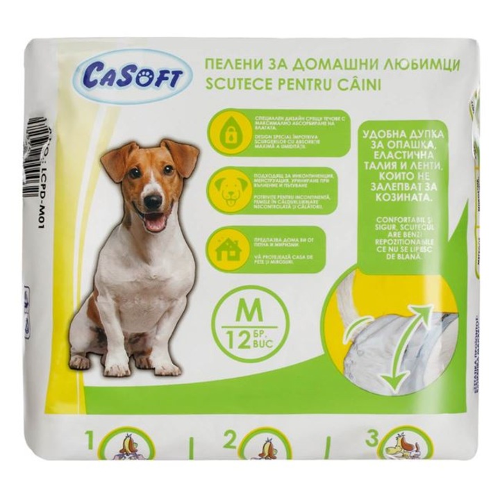 Scutece Pantaloni pentru Animale de Companie (medii) - 12buc