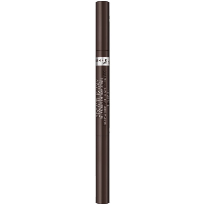 Creion pentru sprancene automatic Rimmel Brow this Way 2-in-1 003 Dark, 0.25 g
