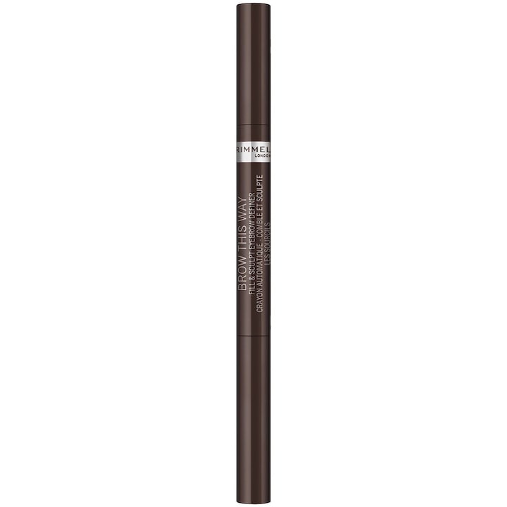 Creion pentru sprancene automatic Rimmel Brow this Way 2-in-1 003 Dark, 0.25 g