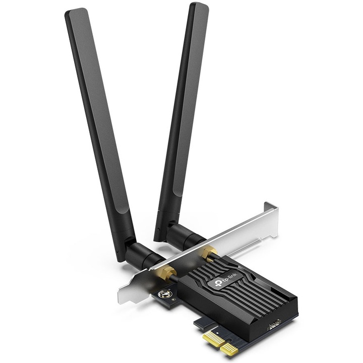 Adaptor Wi-Fi Bluetooth TP-Link Archer TX55E, adaptor PCIe, Wi-Fi 6, AX3000, Dual-Band, Bluetooth 5.2