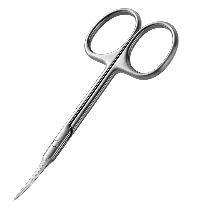 Forfecuta puntru cuticule, Curbata, Profesionala, Instrumente Precis si meticulos, Manichiura, 9.6/4.5cm, Vaxiuja, Inox, Argintie