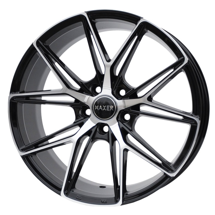 Set 4 jante aliaj Haxer, HX043, 18x8 inch, 5x110, ET28, MB - lustruit + negru