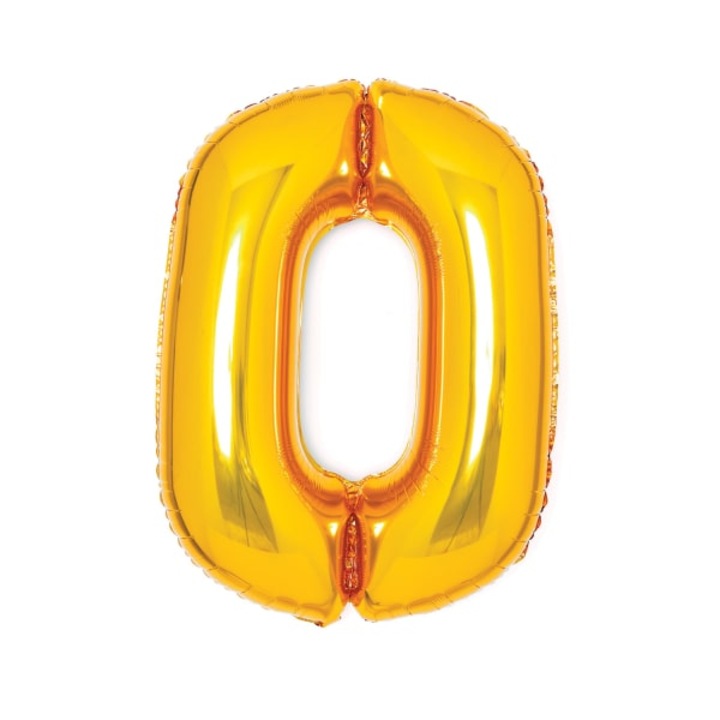 Balon petrecere Cifra 0, Anagram, Folie, 66 cm, Auriu