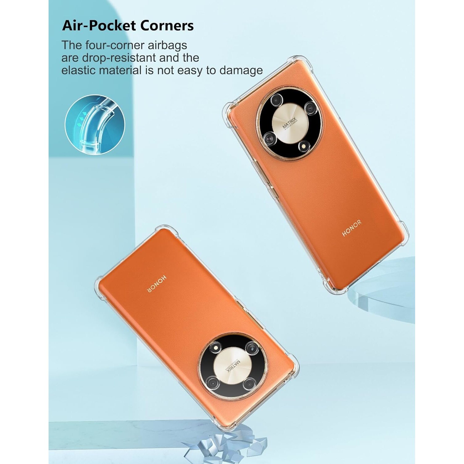 Husa pentru Honor Magic 6 Lite Anti-Shock 1.5mm, reinforced 4 corners, Aiyando, transparent