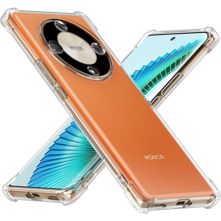 Кейс за Honor Magic 6 Lite Anti-Shock 1.5mm, подсилен 4 ъгъла, Aiyando, прозрачен